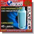 PROPANE_GLP_45: Recarga de Cilindro de Gas Propano (glp) para Uso Industrial - 45 Libras