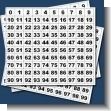 GEPOV373: Hoja de Tiquetes con Serie de Numeros para Rifa - 25 Paquetes con 25 Pliegos Cada Uno