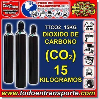 TTCO2_15KG:    CILINDRO DE GAS DE ROTACION DIOXIDO DE CARBONO (CO2) DE 15 KILOGRAMOS CON RECARGA INCLUIDA