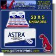 GEPOV261: Spare Razor Blades for Shavers brand Astra - Pack of 20 Boxes of 5 Units
