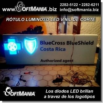 Read full article Illuminated LED sign with three-dimensional logos