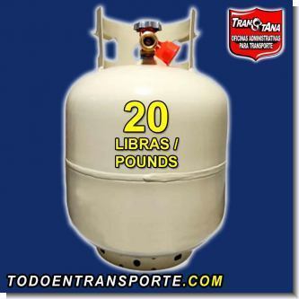 TT22071101:    CILINDRO CONTENEDOR DE GAS DE COCINA CARGADO - 20 LIBRAS BARBACOA