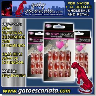 Read full article DECORATED PLASTIC NAILS WITH GLUE - BOX OF 12 DESIGNER NAILS