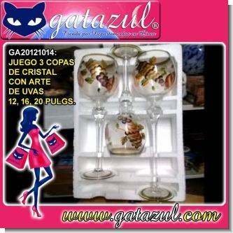 Lee el articulo completo JUEGO DE 3 COPAS DE CRISTAL CON ARTE DE UVAS 12, 16 Y 20 PULGADAS Lee el articulo completo JUEGO DE 3 COPAS DE CRISTAL CON ARTE DE UVAS 12, 16 Y 20 PULGADAS
