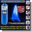 REFILL FOR CYLINDER OF MANUAL GAS TORCHES TYPE 14.1 OZ