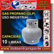 PROPANE_GLP_10: Refill for Industrial Use Propane Gas (lpg) - 10 Pounds Cylinder