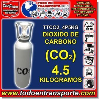 CILINDRO DE GAS DE ROTACION DIOXIDO DE CARBONO (CO2) DE 4.5 KILOGRAMOS CON RE