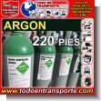 ARGON_220: Recarga de Cilindro de Gas Argon (ar) - 220 Pies